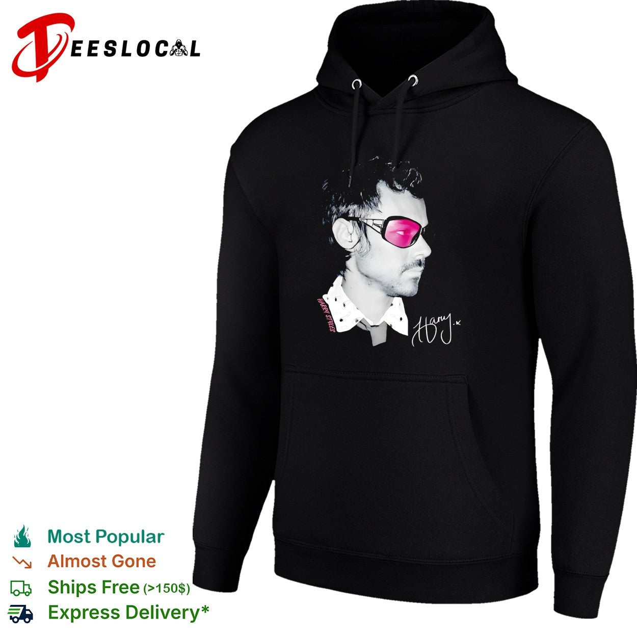 Harry sunglasses portrait signature shirt