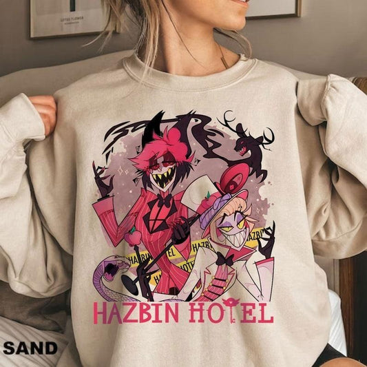 Hazbin Hotel Alastor - Lucifer  Hazbin Hotel Characters Sweatshirts - clothing by TeeHivey.com