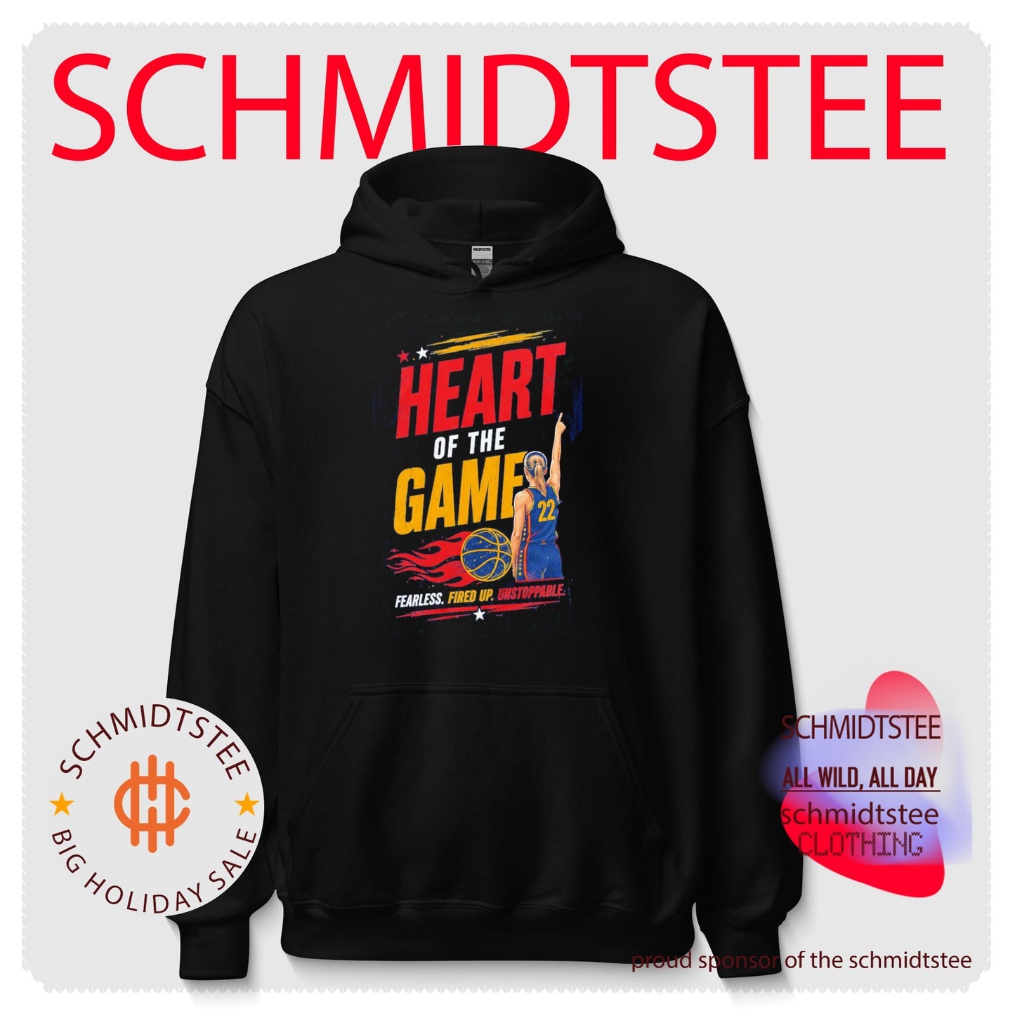 Heart of the Game Fearless Fired Up Unstoppable Basketball Player shirt