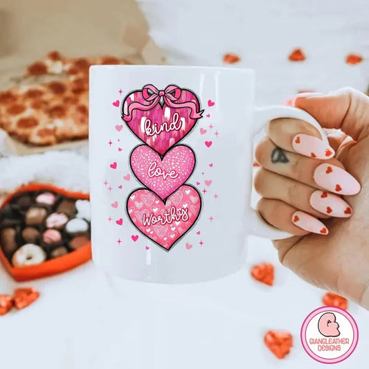 Heart valentine coquette Mug, you are worthy Mug, Christian valentine Mug, Bible Verse Quote, valentine jesus, Valentine's Day Gift, Mug Gift, Gift Ideas