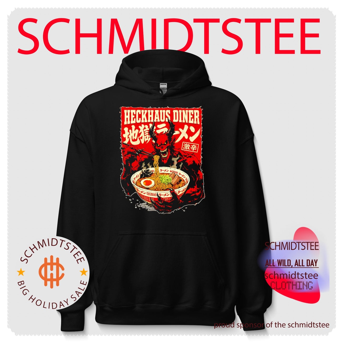 Heckhaus Diner Demon Eating Spicy Ramen shirt