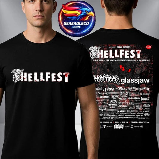 Hellfest Hardcore Festival 2026 Line Up Poster Two Sided Shirt