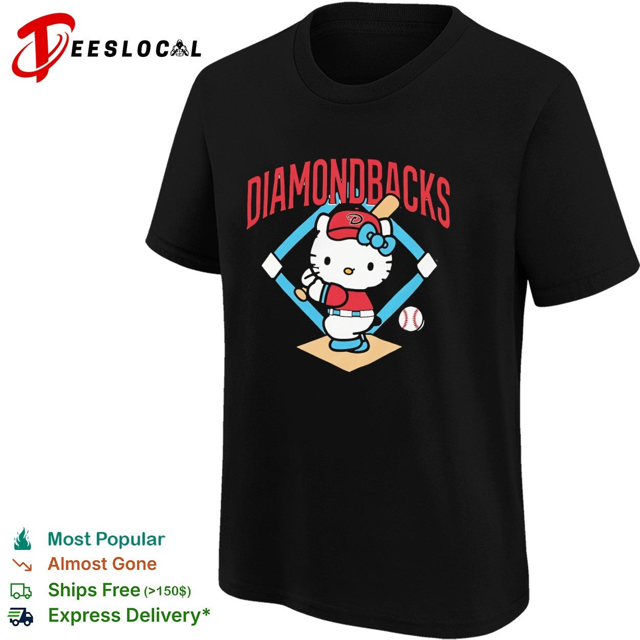 Hello Kitty Arizona Diamondbacks MLB Baseballshirt