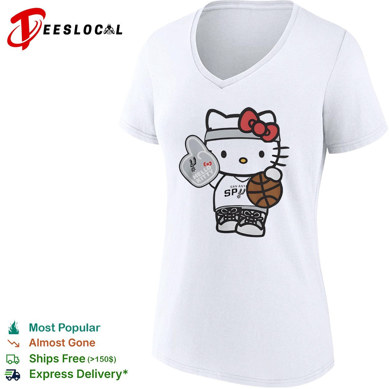 Hello Kitty San Antonio Spurs NBA Basketball Team shirt