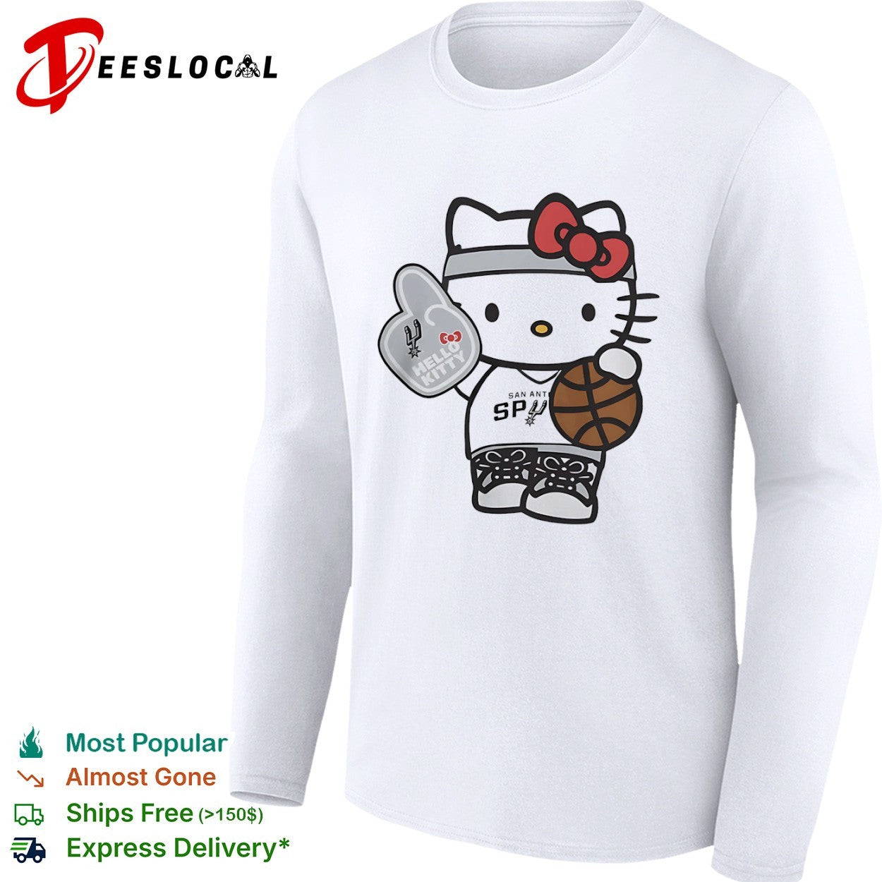 Hello Kitty San Antonio Spurs NBA Basketball Team shirt