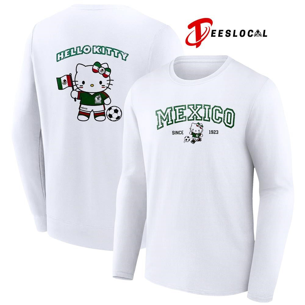 Hello Kitty x Mexico Soccer since 1923 cartoon shirt