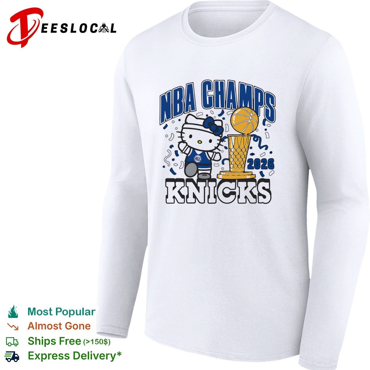 Hello Kitty x New York Knicks NBA Champs 2026 Sanrio Basketball Celebration shirt