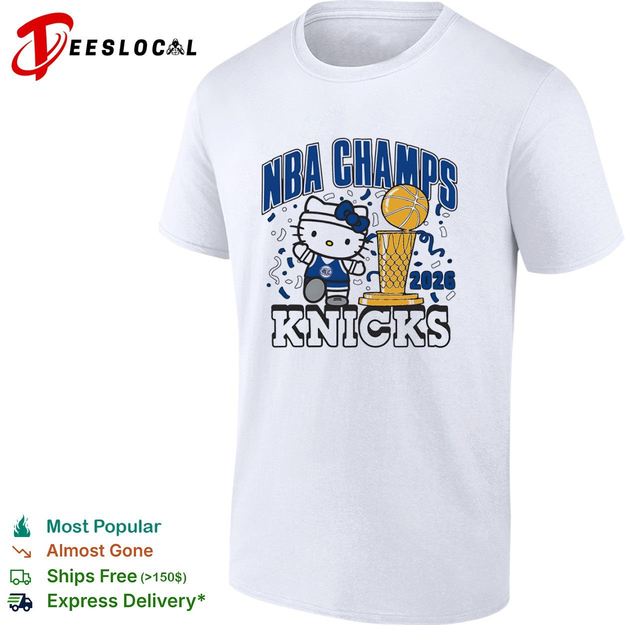 Hello Kitty x New York Knicks NBA Champs 2026 Sanrio Basketball Celebration shirt