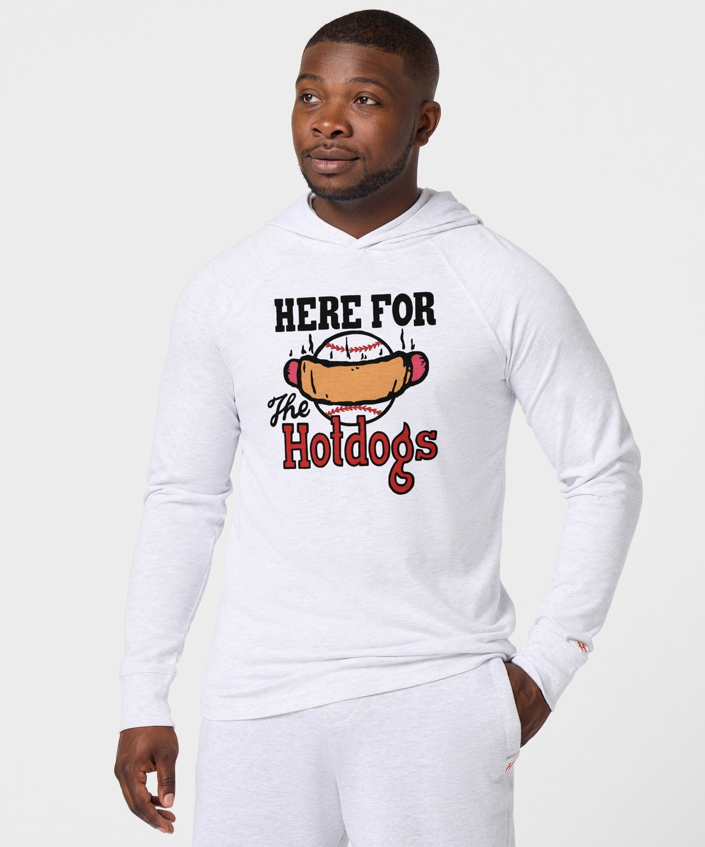 Here For The Hotdogs Lightweight Hoodie