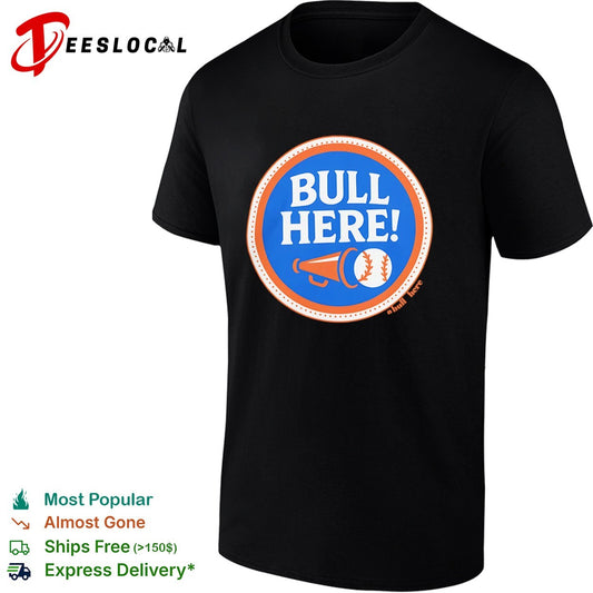 Here a bull here baseball shirt