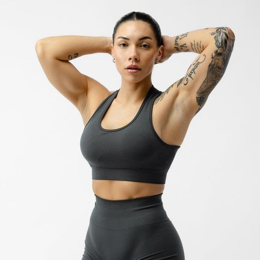 Heritage Bra - Charcoal Womenswear Knit Soft Knitted