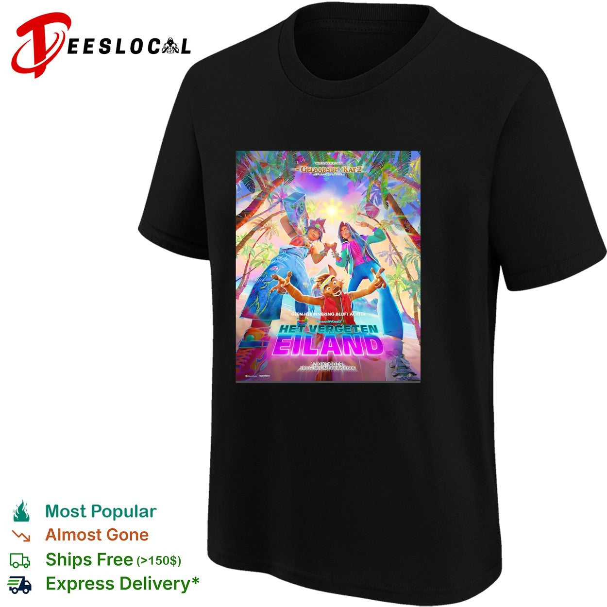 Het Vergeten Eiland movie poster shirt