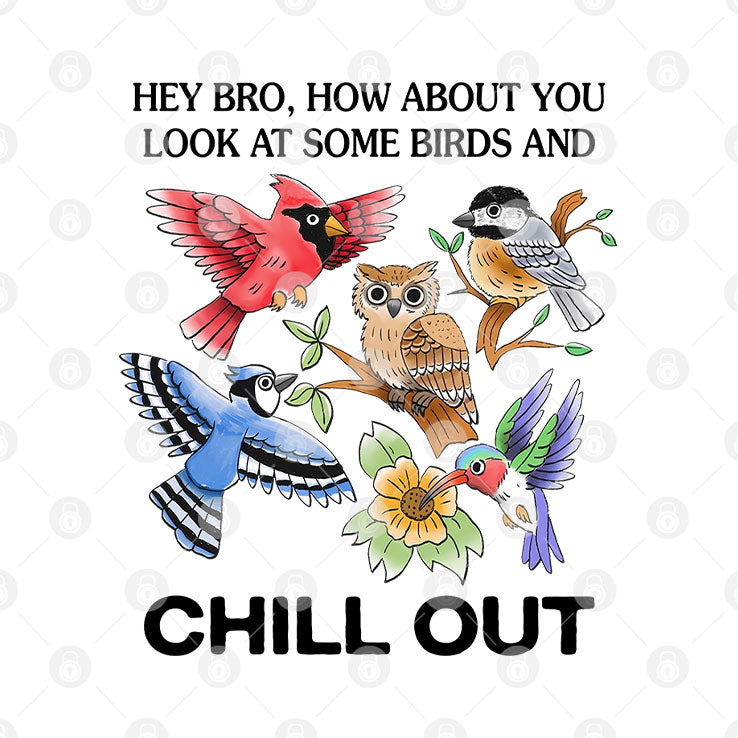 Hey Bro How About You Look At Some Birds And Chill Out Shirt
