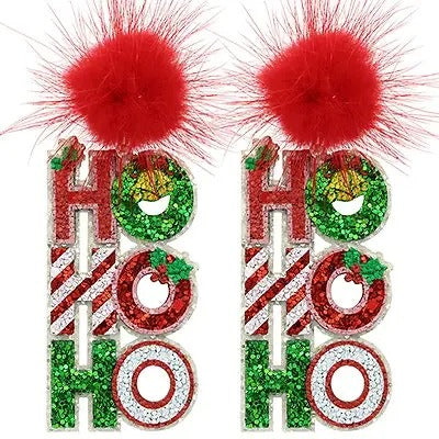 HoHoHo Glitter Earrings