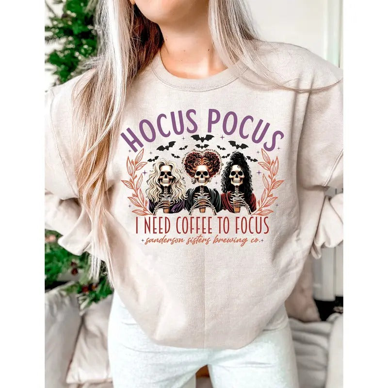 Hocus Pocus I Need To Focus Shirt Retro Halloween Shirt Halloween Shirt Halloween Shirt Shirt Witch Shirt Sublimation Designs Shirt Designs