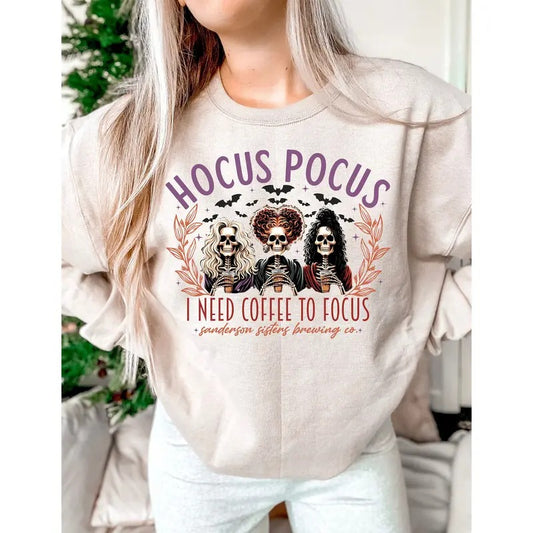 Hocus Pocus I Need To Focus Shirt Retro Halloween Shirt Halloween Shirt Halloween Shirt Shirt Witch Shirt Sublimation Designs Shirt Designs