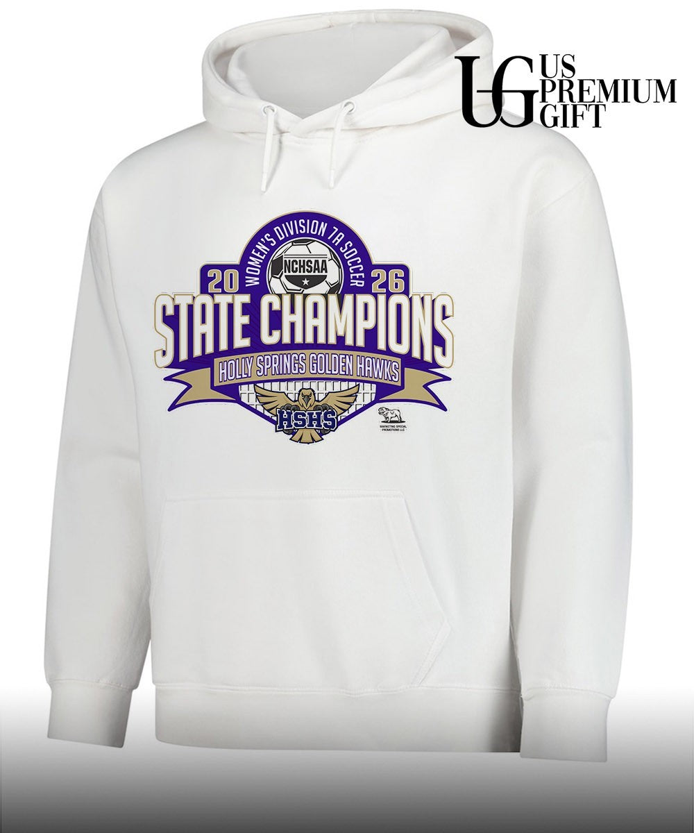 Holly Springs Golden Hawks NCHSAA Women’s 7A Soccer State Champions 2026 shirt