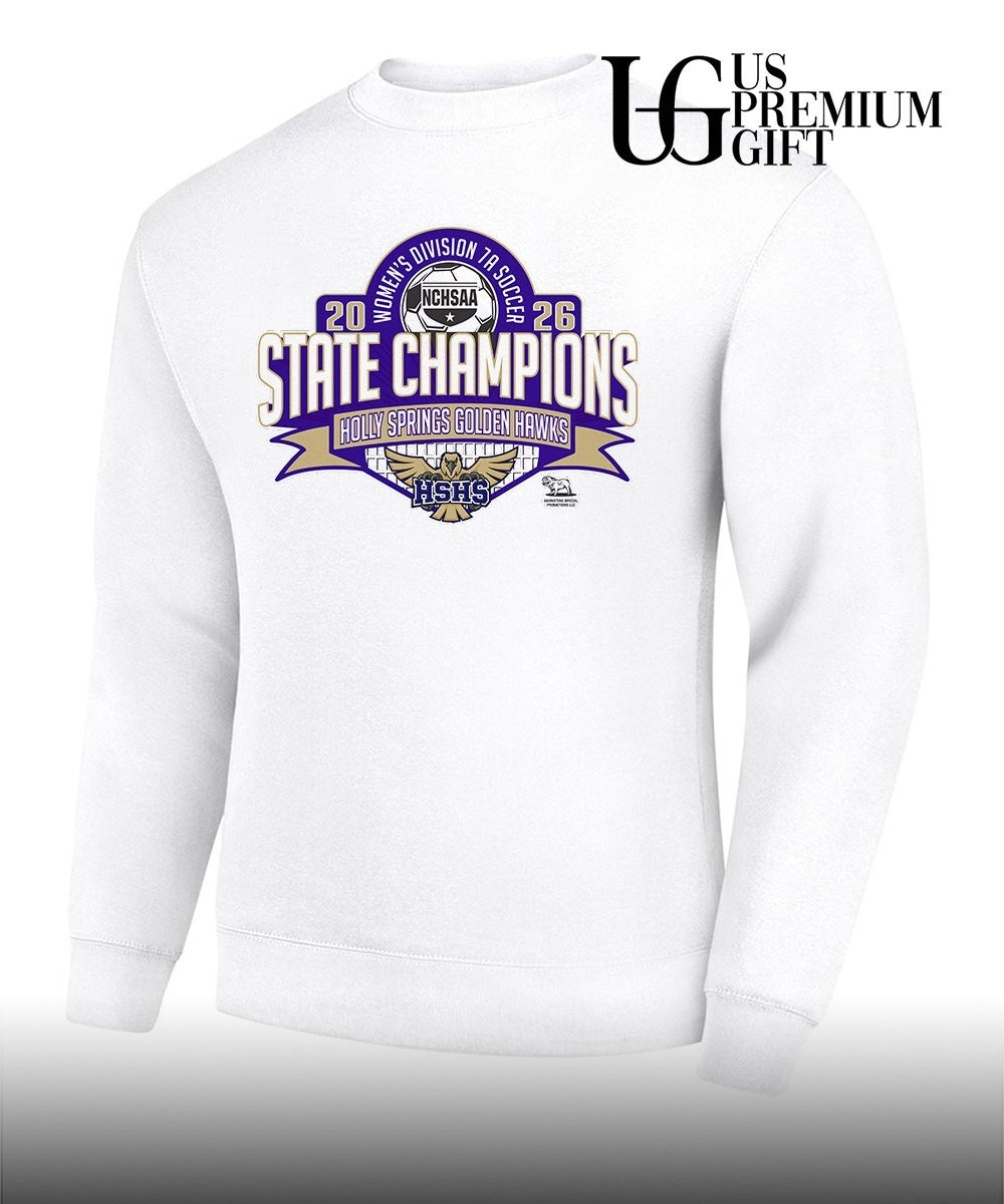 Holly Springs Golden Hawks NCHSAA Women’s 7A Soccer State Champions 2026 shirt