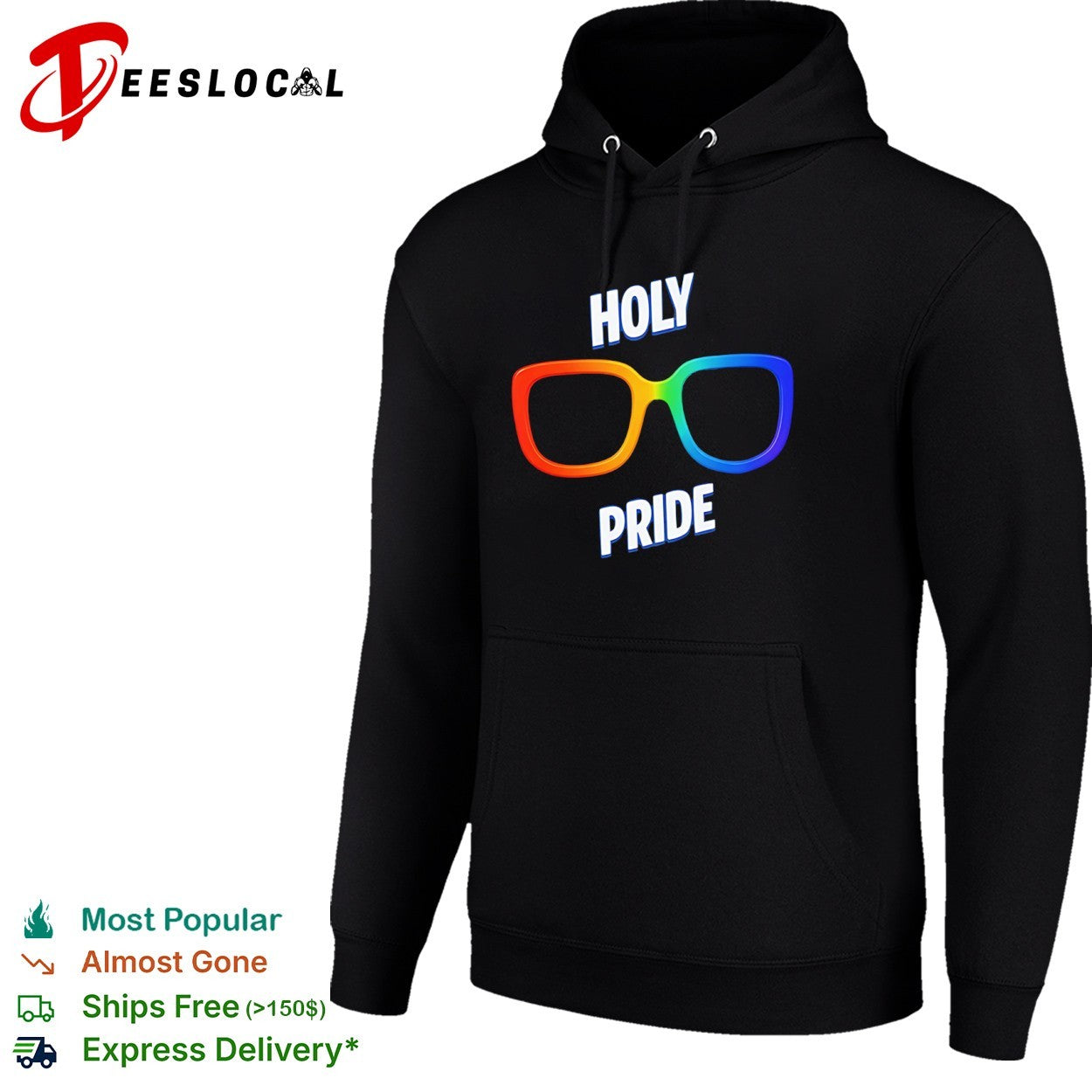 Holy Pride glasses rainbow frame pride shirt