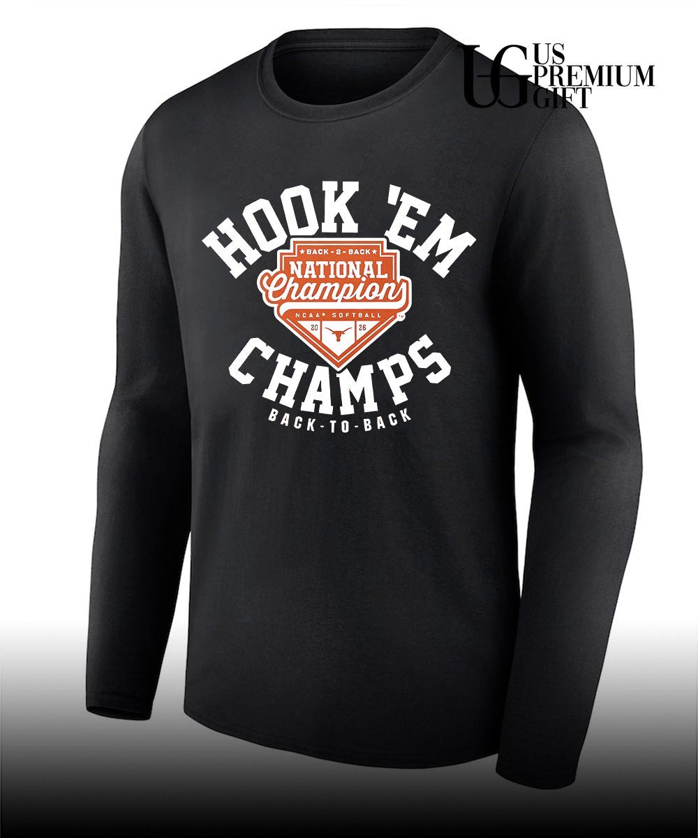 Hook ‘Em National Champions Texas Longhorns Softball NCAA Back-to-Back 2026 shirt