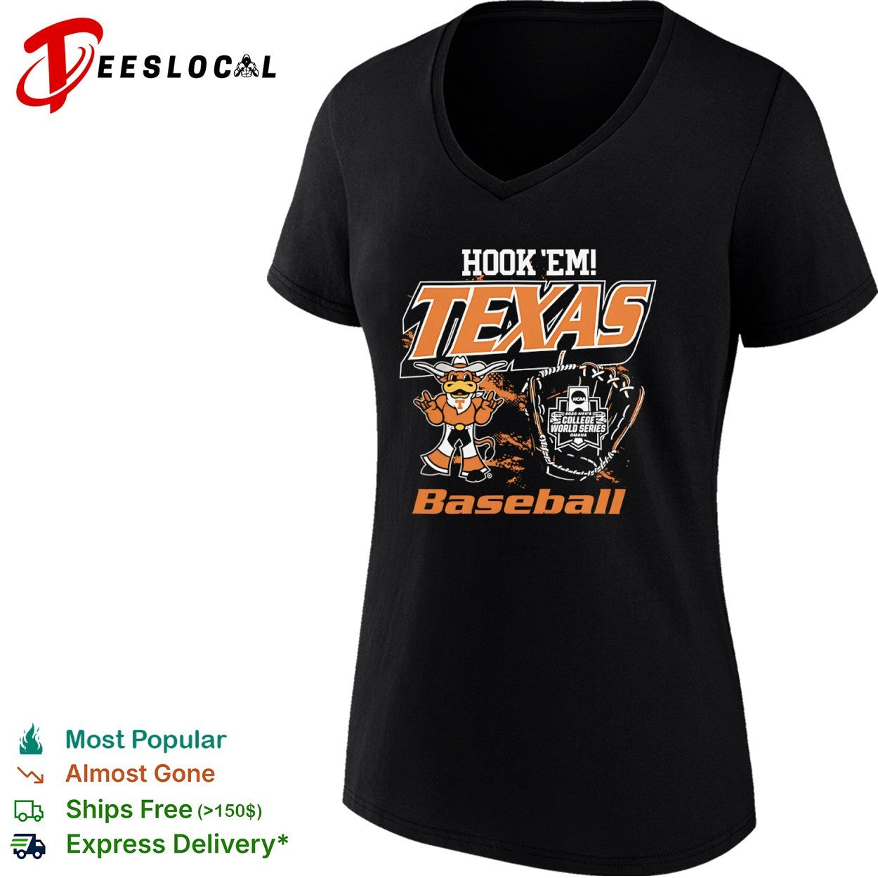 Hook Em Texas Longhorns Baseball 2026 NCAA Men’s College World Series Omaha shirt