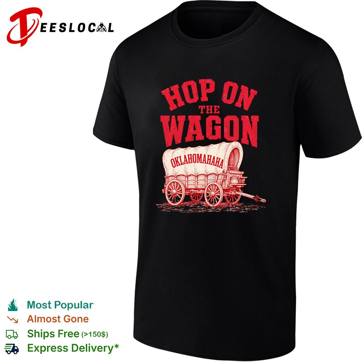 Hop on the Wagon Oklahoma Sooners OklahomaHaha Basketball Shirt