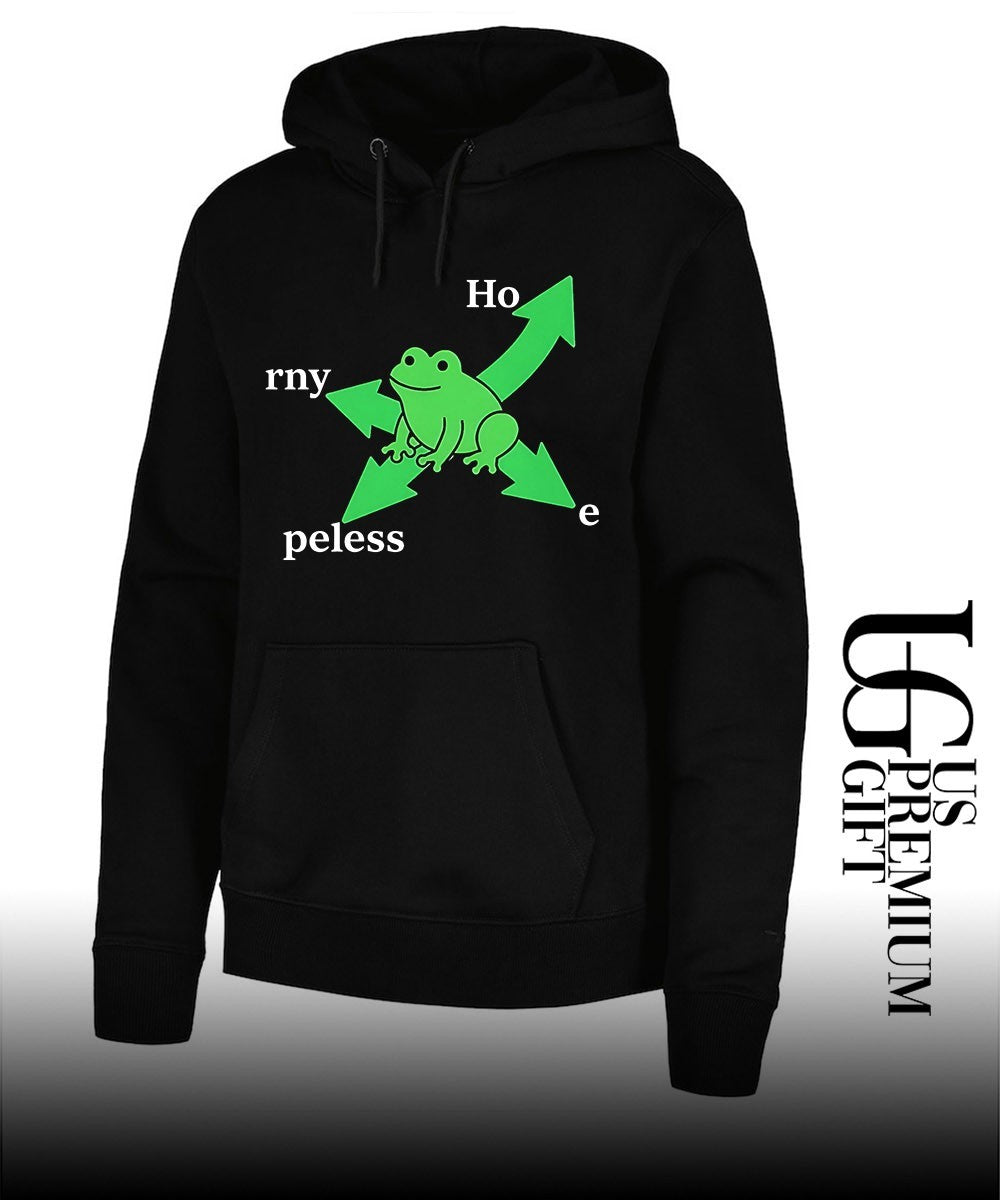 Hopeless horny frog humor pun shirt