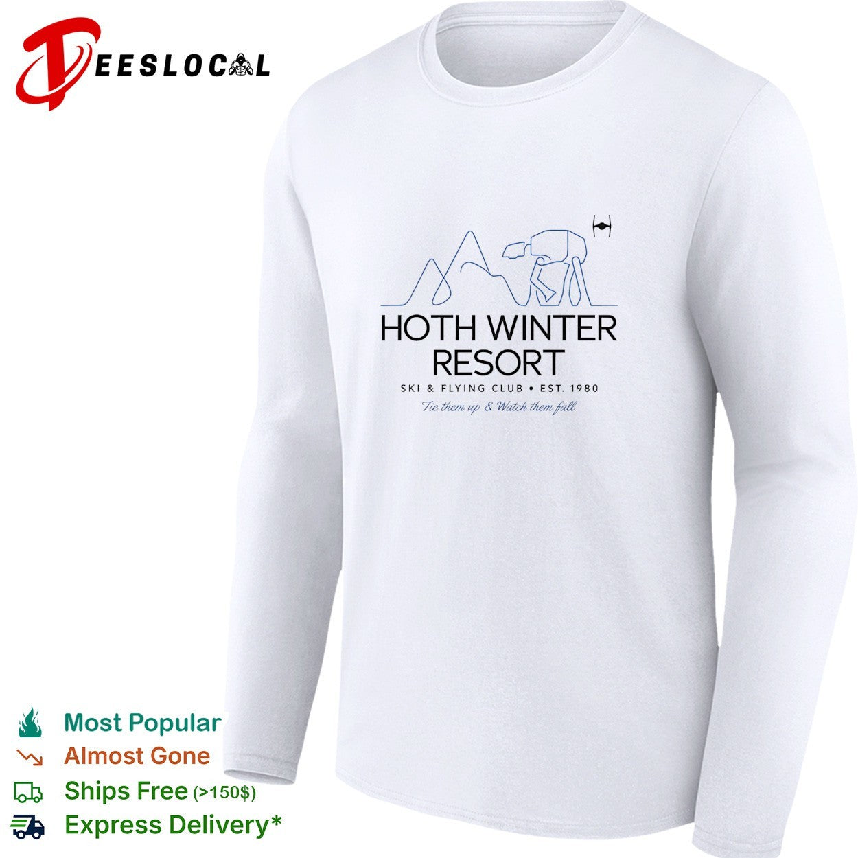 Hoth Winter Resort ski flying club poster shirt