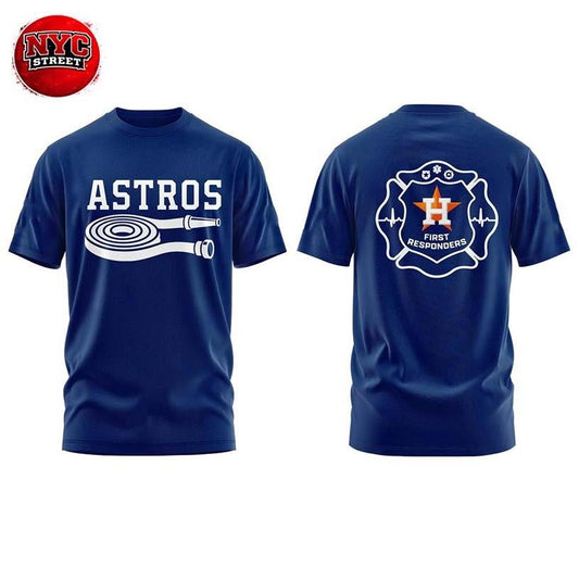 Houston Astros First Responders Night x MLB Game Two Sided Shirt