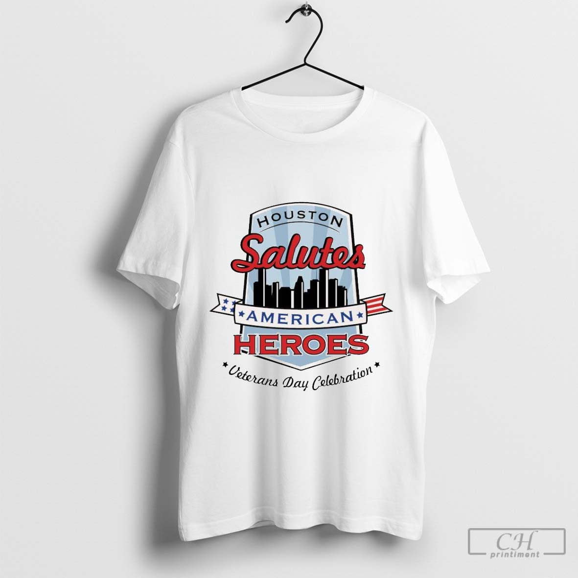 Houston Salutes American Heroes Veterans Day Celebration Logo 24 - clothing by TeeHivey.com
