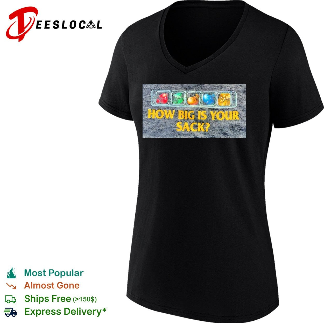 How big is your sack World of Warcraft Inventory Bag Video Game Gaming Humor shirt