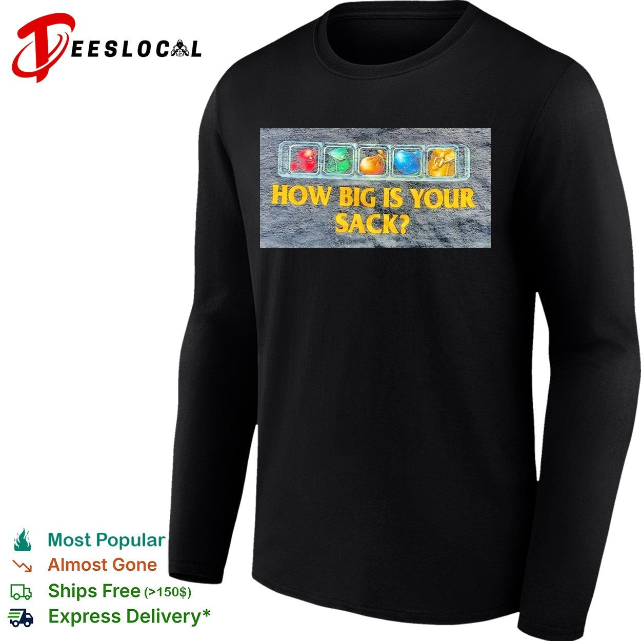 How big is your sack World of Warcraft Inventory Bag Video Game Gaming Humor shirt