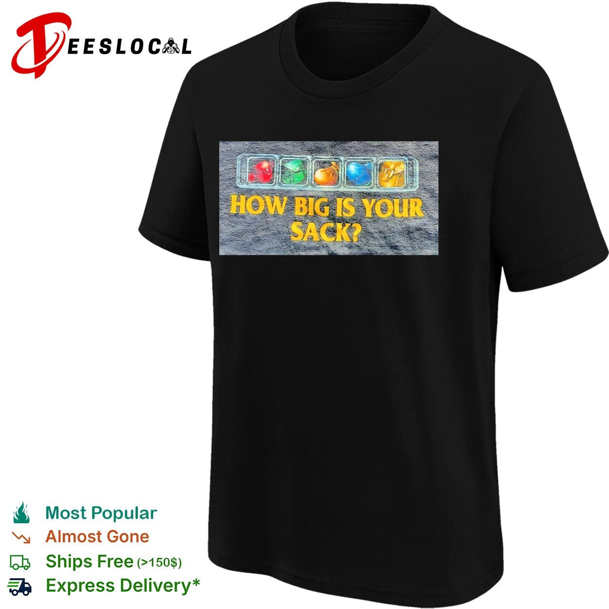 How big is your sack World of Warcraft Inventory Bag Video Game Gaming Humor shirt
