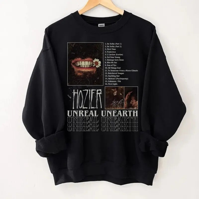 Hozier Sweatshirt, 2024 Music Concert, Hozier Tour 2024, 2024 Tour T-Shirt, Hozier Tour Shirt, Unreal Unearth Shirt, Unreal Unearth Tour