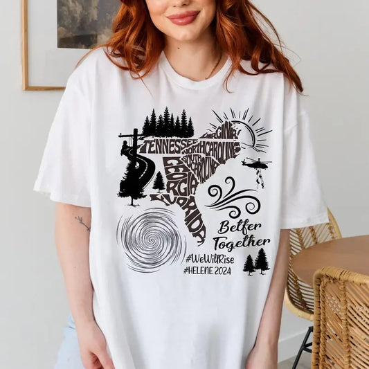 Hurricane Helene Appalachia Strong Graphic T-Shirt, Strong Than The Storm T-Shirt, Hurricane Helene Strong Tee, North Carolina Strong, Gift For Her, Gift For Him