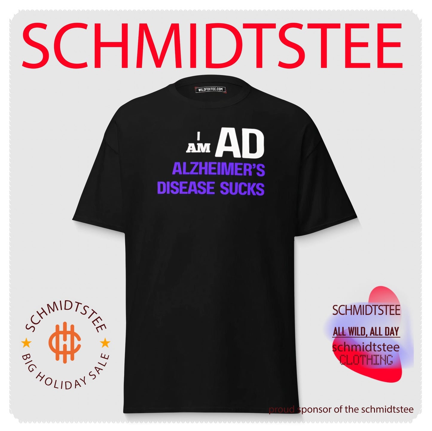 I Am AD Alzheimer’s Disease Sucks dementia support shirt