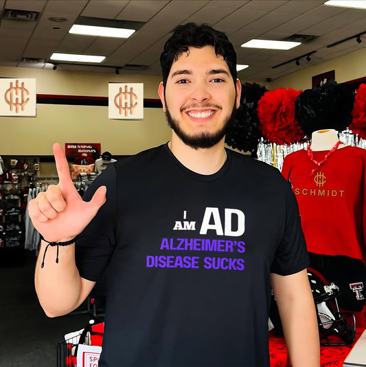 I Am AD Alzheimer’s Disease Sucks dementia support shirt