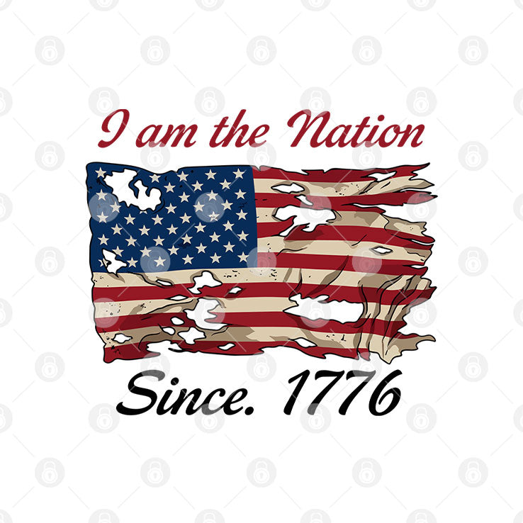 I Am The Nation Since 1776 Johnny Cash Ragged Old Flag Shirt