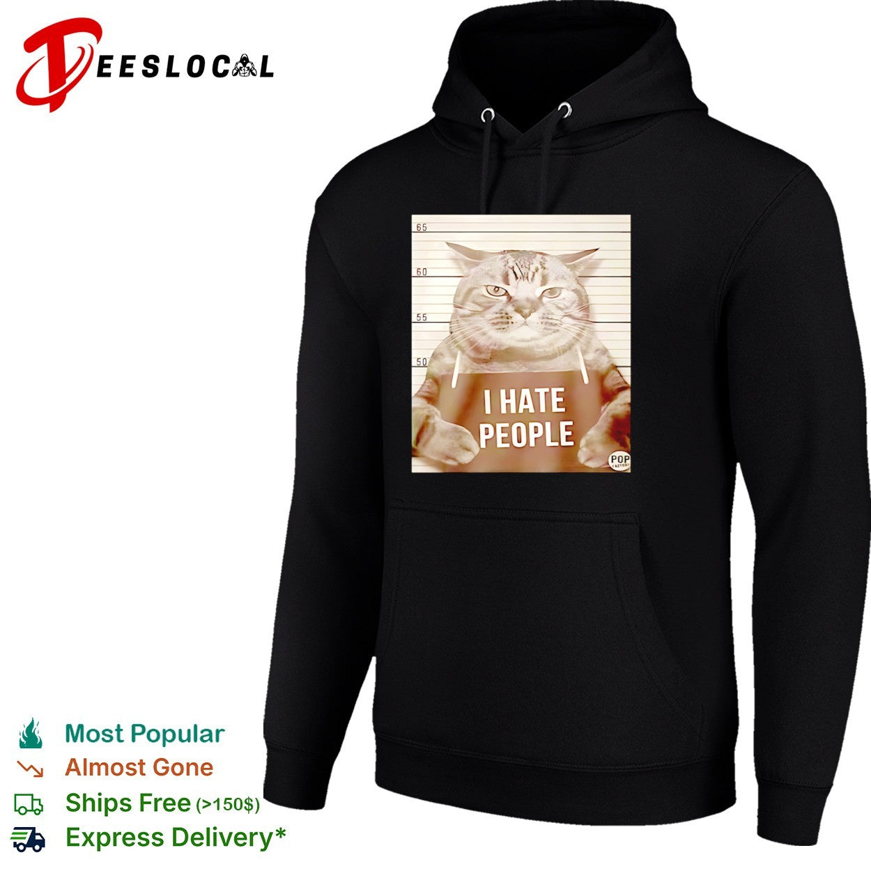 I Hate People Mugshot Grumpy cat Shirt