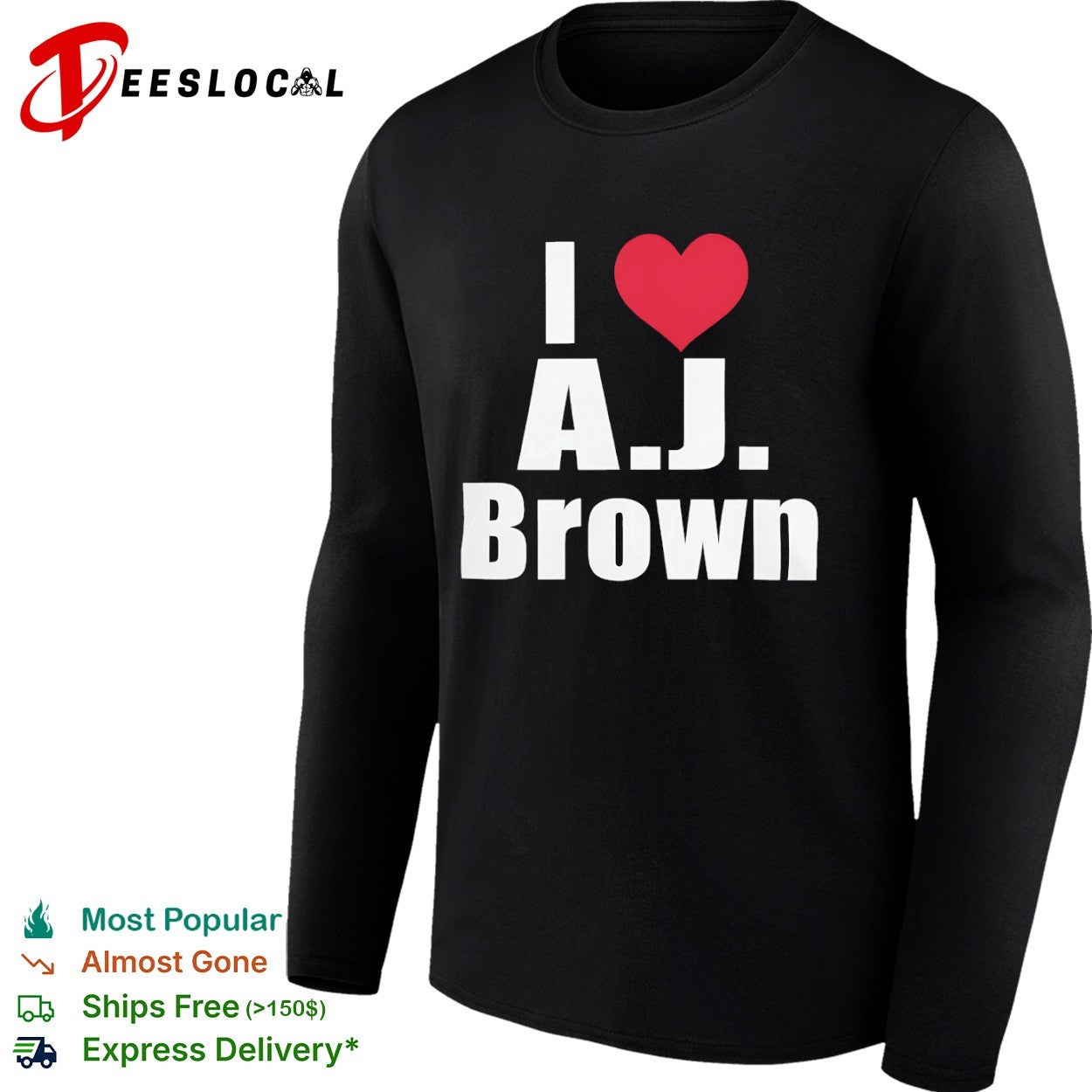 I Heart AJ Brown Philadelphia Eagles NFL shirt
