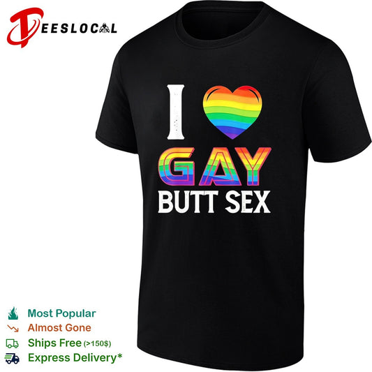 I Love Gay Butt Sex Rainbow Heart shirt