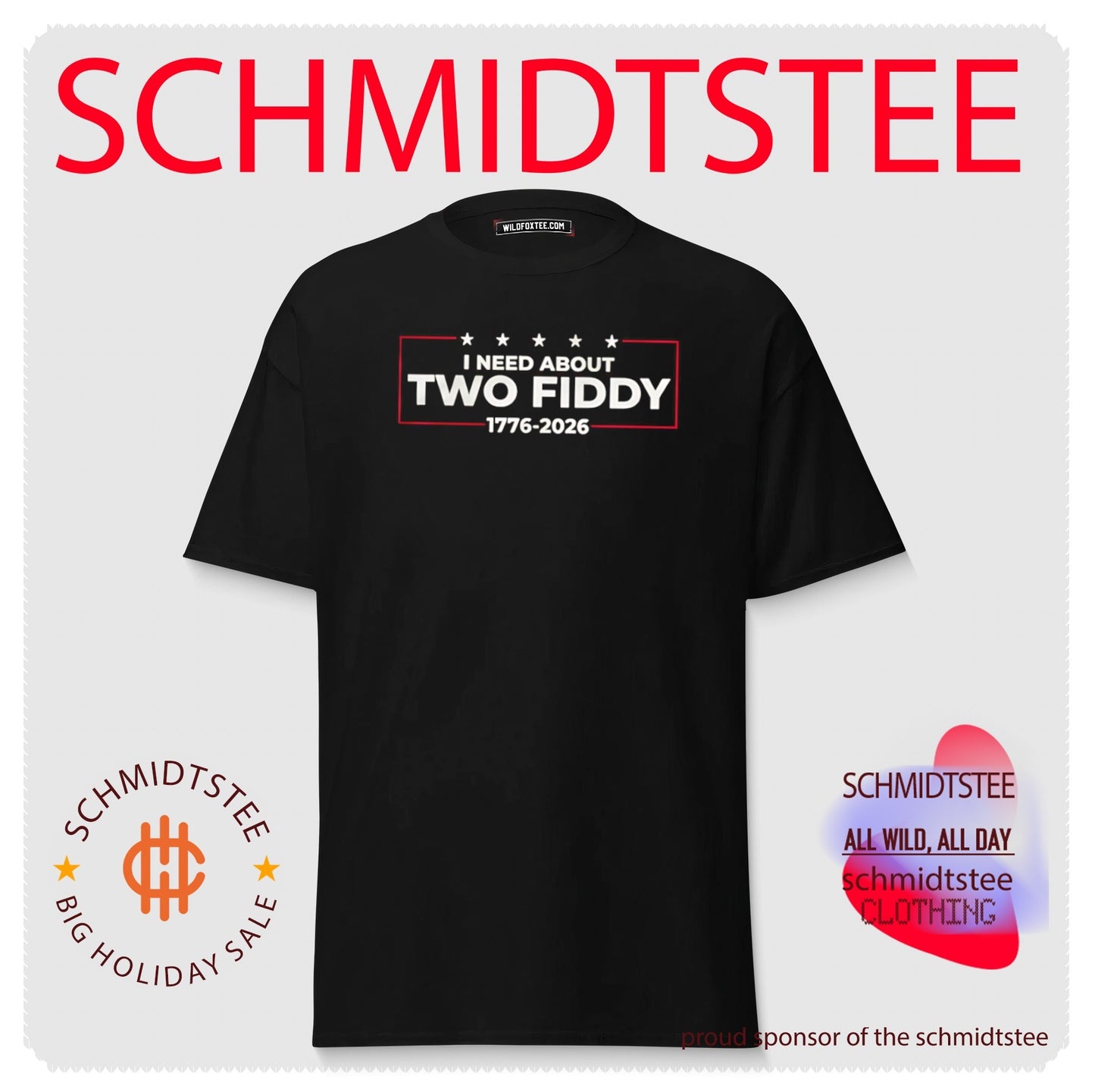 I Need About Two Fiddy 1776 2026 shirt