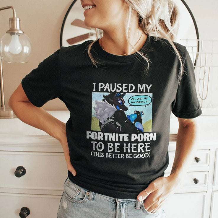 I Paused My Fortnite Porn To Be Here This Better Be Good Shirt
