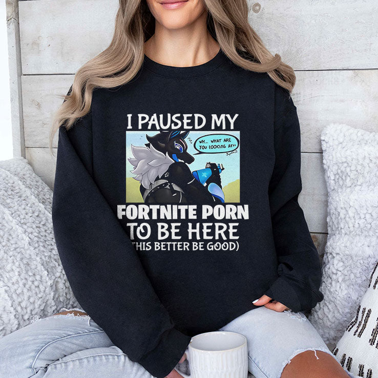 I Paused My Fortnite Porn To Be Here This Better Be Good Shirt