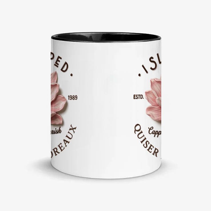 I Slapped Ouisa Boudreaux Floral Mug