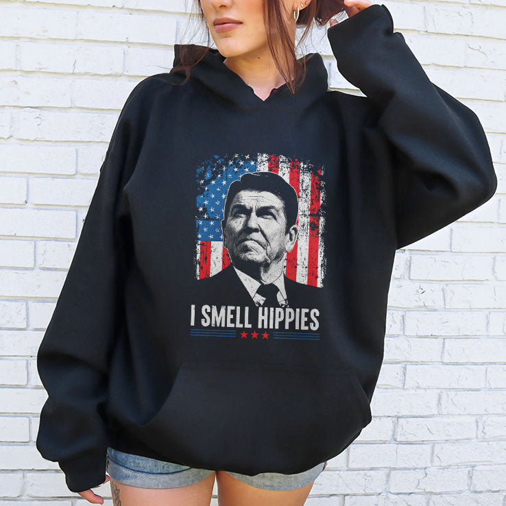 I Smell Hippies Ronald Reagan T Shirt