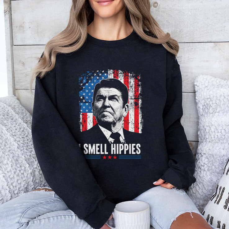 I Smell Hippies Ronald Reagan T Shirt