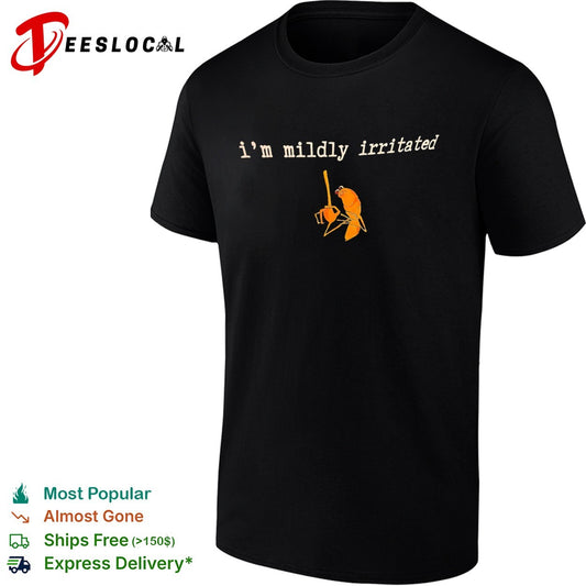 I am mildly irritated Shrimp SquarePants Meme character shirt