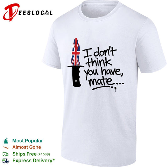 I don’t think you have mate UK Union Jack flag knife blade graphic print shirt