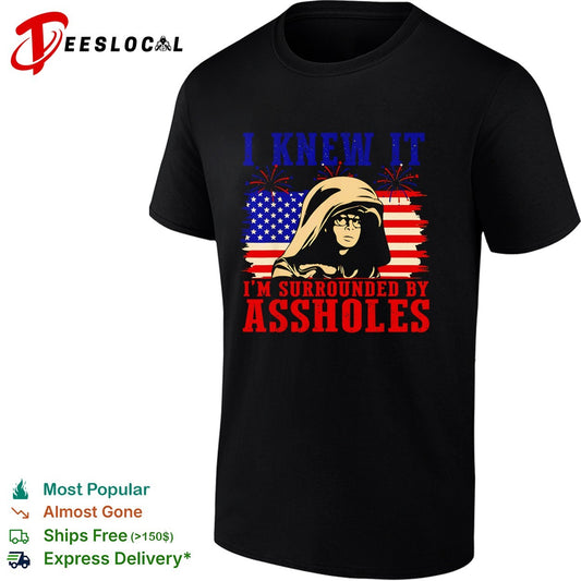 I knew it I’m surrounded by assholes hooded figure shirt
